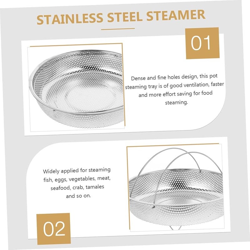 Stainless Steel Steaming Basket Multi Functional Food Steamer Insert Pot Rack for Vegetables Fish Meat Seafood - Image 5